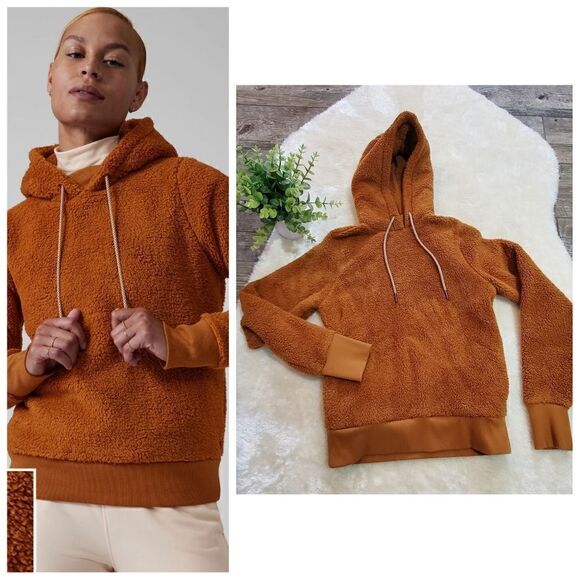 Athleta Tugga Sherpa Hoodie in Cattail Brown, Size XXS - Picture 1 of 10